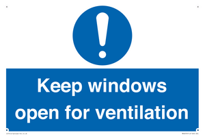 Keep windows open for ventilation